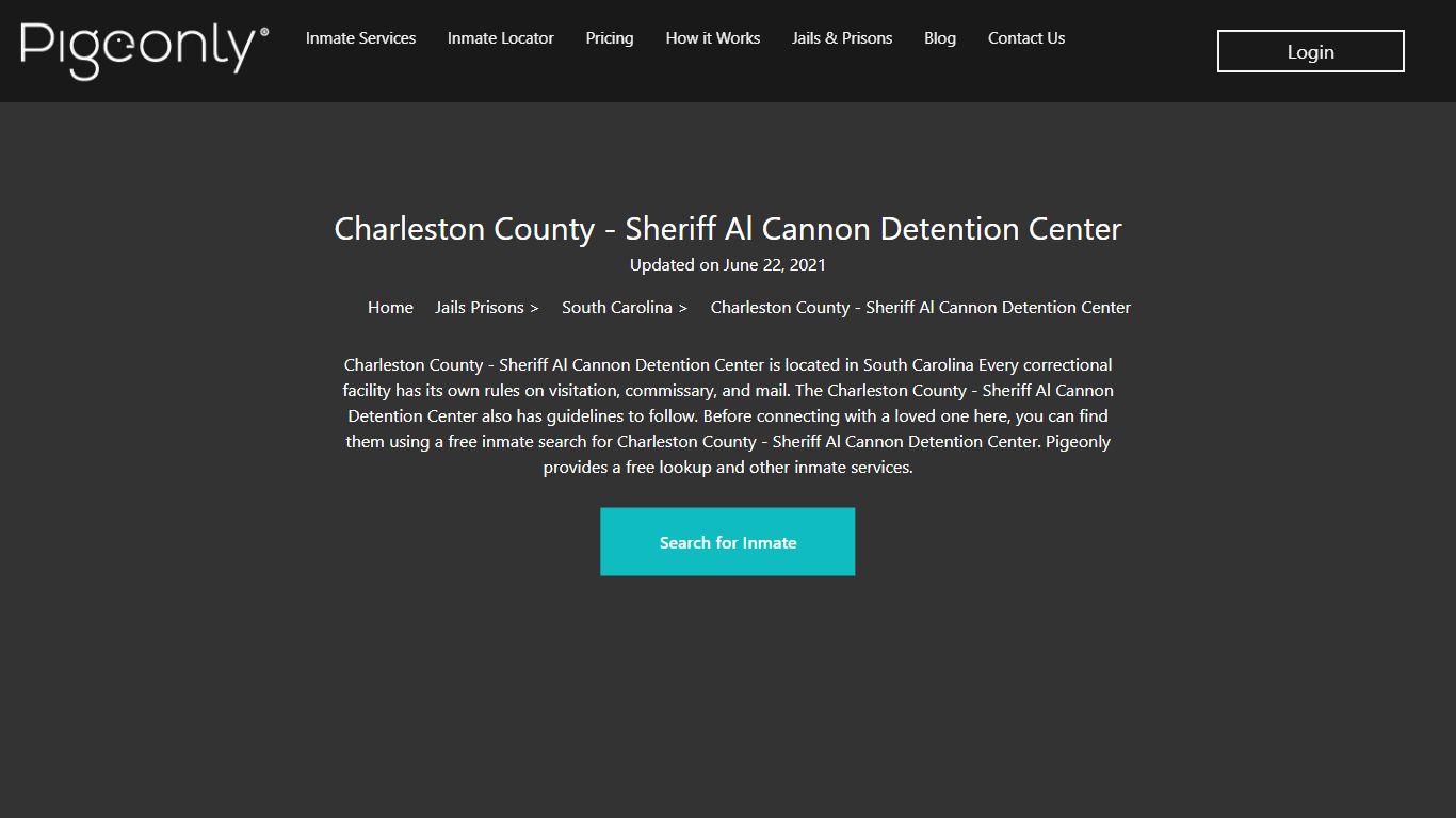 Charleston County - Sheriff Al Cannon Detention Center ...