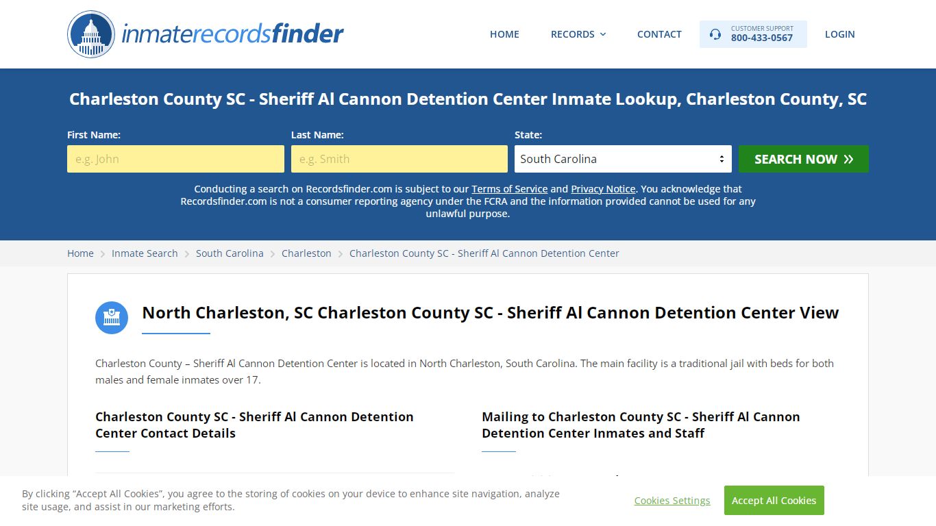 Charleston County SC - Sheriff Al Cannon Detention Center ...