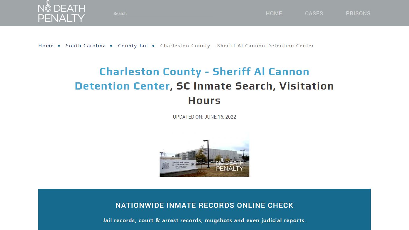 Charleston County - Sheriff Al Cannon Detention Center, SC ...